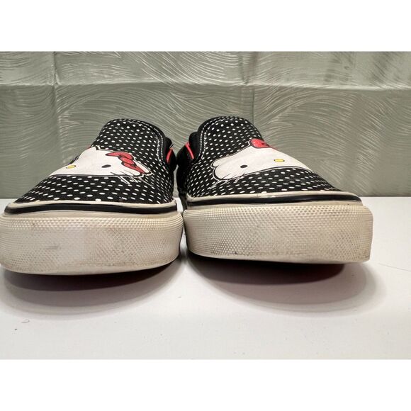 Vans black and white polka dot Hello Kitty classic slip-ons. Size 5.5(M); 7(W). - Picture 2 of 8